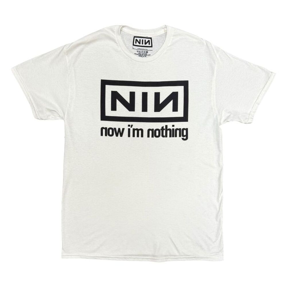 Nine Inch Nails Unisex Adult Now I�'m Nothing T-Shirt / White